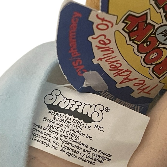 Rocky and Bullwinkle Nell Fenwick and Bullwinkle Small Plush Figure Lot Of 2 - Picture 11 of 14